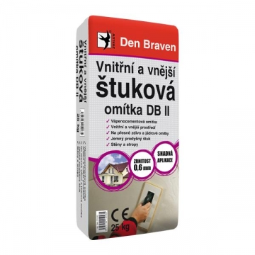 Vnitřní a vnější štuková omítka DB II 25 kg pytel