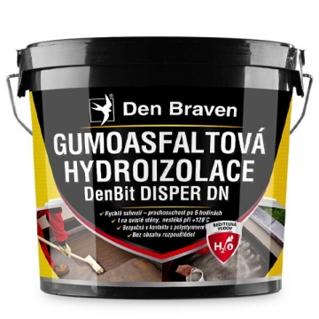 Gumoasfaltová hydroizolace DenBit DISPER DN 10 kg kbelík